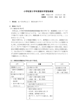小学校第5学年算数科学習指導案