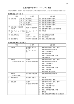 名義変更が必要になる財産と手続き一覧