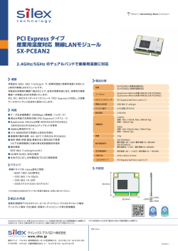 PCI Express タイプ 産業用温度対応 無線LANモジュール SX