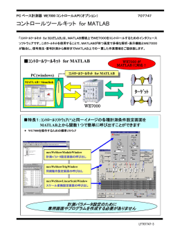 PCベース計測器 WE7000コントロールAPI コントロールツールキット for