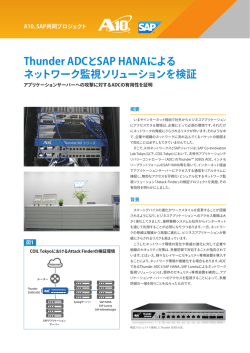 Thunder ADCとSAP HANAによるネットワーク監視