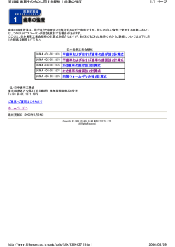 JGMA歯車の強度規格