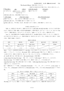 DJ 翻訳事務所 岳志塾（  0185-55-0487） 作成 The Sound of Music