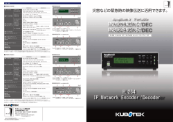 H.264 IP Network Encoder/Decoder