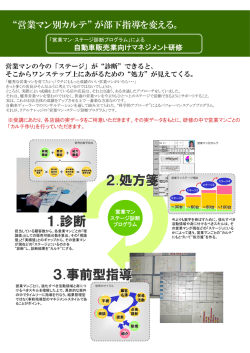 「営業マン・ステージ診断プログラム」による 自動車販売向けマネジメント