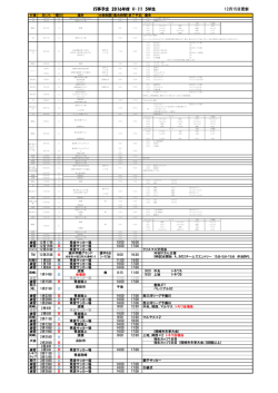 行事予定 2016年度 U-11 5年生 12月15日更新