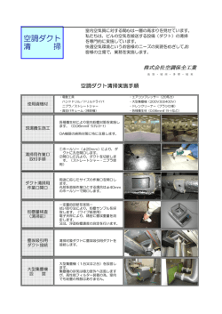 空調ダクト 清 掃 - 株式会社 空調保全工業