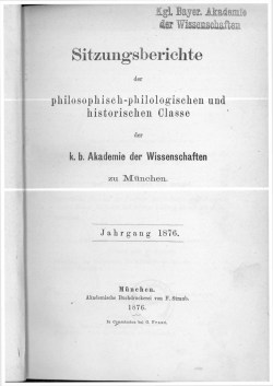 Sitzungsberichte