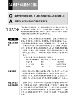 Q 業績村辰で事実上倒産。 2ヵ月分の給料が未払いのまま退職した A 賃