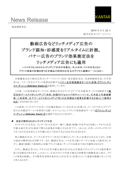 動画広告などリッチメディア広告のブランド認知・好感度をリアルタイムに