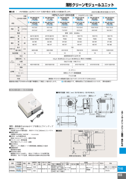 薄形クリーンモジュールユニット