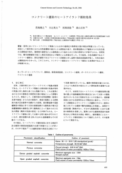 コンクリート舗装のヒートアイランド緩和効果