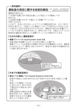 運転音の測定に関する技術的解説