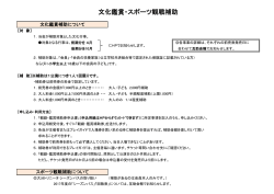 文化鑑賞・スポーツ観戦補助