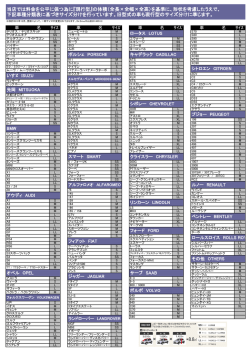 車種別サイズ表② - Dr.Driveセルフ中山店