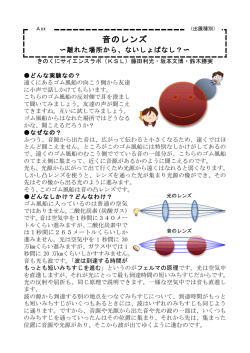 音のレンズ - きのくにサイエンスラボ KSL