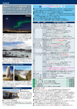 神秘のオーロラと温泉の旅アイスランド 4日間