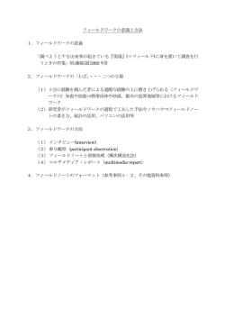 2004 fieldwork no igi to houhou へのリンク