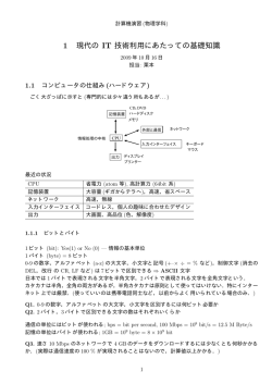1 現代の IT 技術利用にあたっての基礎知識