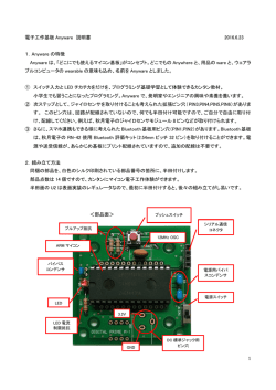 1 電子工作基板 Anyware 説明書 2016.6.23 1．Anyware の特徴