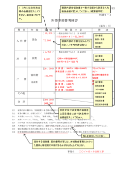 附帯事務費明細書