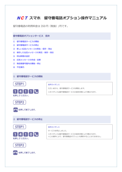 NCTスマホ留守番電話オプション操作マニュアル（PDF）