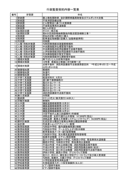 行政監査契約内容一覧表