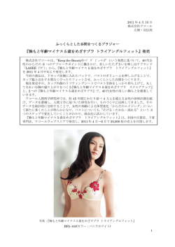 『胸もと年齢マイナス 5 歳をめざすブラ トライアングルフィット』発売