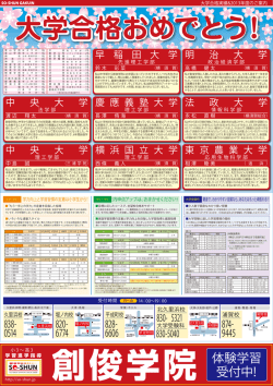2013年の大学合格実績の詳細をみる