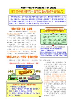 青梅市小・中学校一貫教育推進委員会まとめ概要