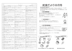 給食だより8月号