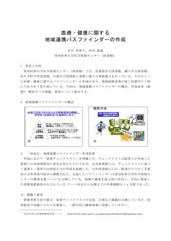 医療・健康に関する 地域連携パスファインダーの作成