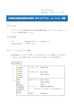 引張軟化曲線多直線近似解析 実行プログラム（exe ﾌｧｲﾙ）概要