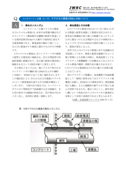 A 1．発生のメカニズム コンクリート／土壌マクロセル腐食 (C/S