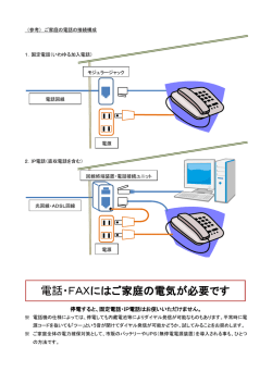 ご家庭の電話の接続構成