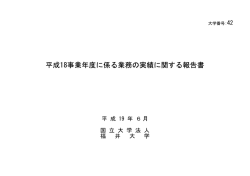 業務の実績に関する報告書