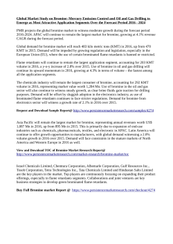 Global Bromine Market is Anticipated to Register at a Healthy CAGR of 4.1% by 2024