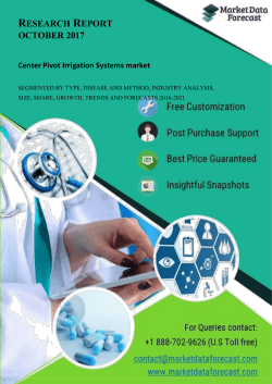 Center Pivot Irrigation Systems market  Global Industry Analysis, Size, Share, Growth, Trends, and Forecasts (2016–2021)