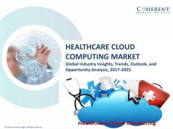 Healthcare Cloud Computing Market, By Product Type, Application - Industry Insights, Outlook, Opportunity Analysis, 2025