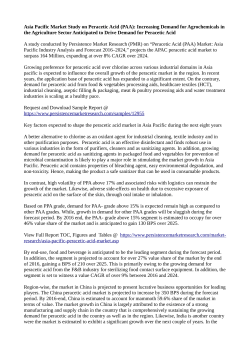 Asia Pacific Market Study on Peracetic Acid 