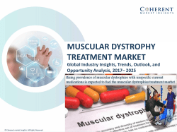 Muscular Dystrophy Treatment Market, By Product Type, Application - Industry Insights, Outlook, Opportunity Analysis, 2025