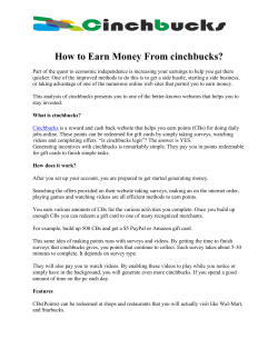 How To Earn Money From cinchbucks ? 