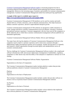 Customer Communication Management Software market 