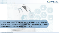 Construction Chemicals Market - Global Industry Insights, Trends, Outlook, and Opportunity Analysis, 2016–2024