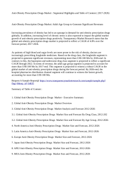 Anti-Obesity Prescription Drugs Market