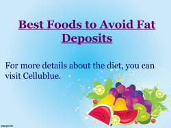 Best Foods to Avoid Fat Deposits