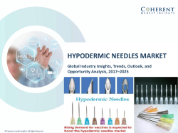 Hypodermic Needles Market, By Product Type, Application - Global Trends, and Forecast 2017 - 2025