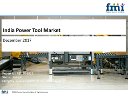 India Power Tool Market is set to increase at over  9.5%  CAGR in terms of volume During 2016-2026