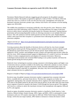 Consumer Electronics Market