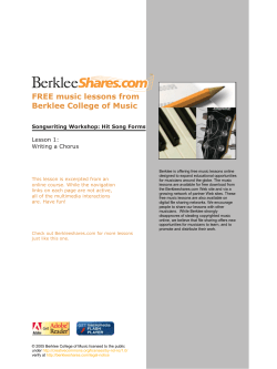 berklee writing chorus